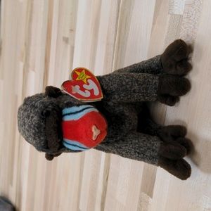 Ty Beanie Baby Cheeks the Baboon 1999 Retired Plush Monkey NWT